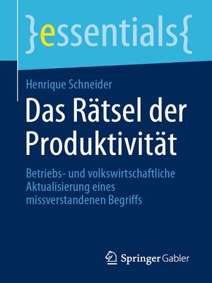 cover image of Das Rätsel der Produktivität